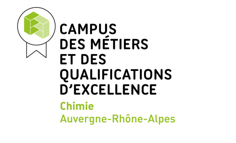 Logo Campus des Métiers et des Qualifications d'Excellence "Chimie Auvergne-Rhône-Alpes"