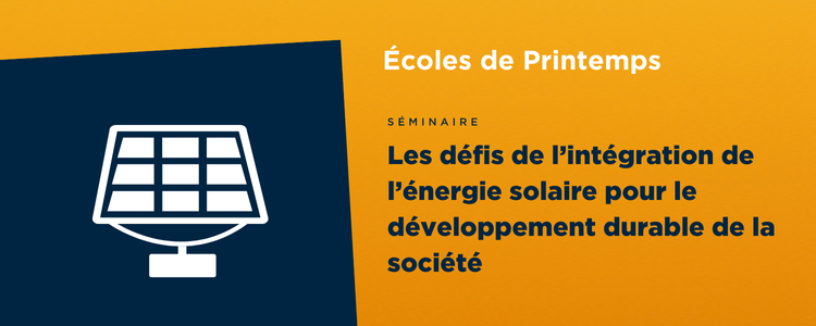 Bandeau jaune et bleu avec une image de panneau solaire
