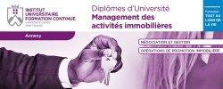 Diplôme Universitaire Immobilier Annecy Haute Savoie