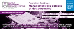 Formation Professionnelle Continue sur mesure en Management. Parcours Hybride Licence Professionnelle Management et Gestion des Organisations (LP MGO)