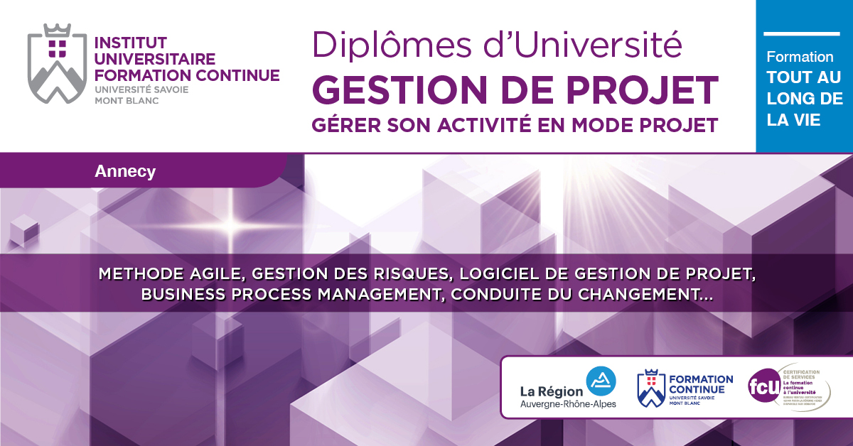 Formation Gestion de projet Annecy Haute Savoie IUFP Formation
