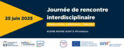 Bandeau jaune et bleu avec les logis des parties prenantes.