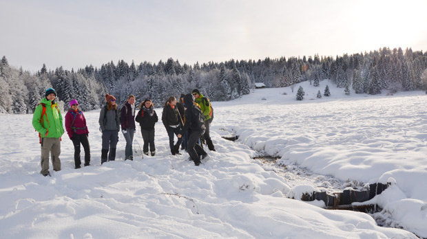 Atelier terrain tourbière Creusates avec les étudiants de master 2 EPGM