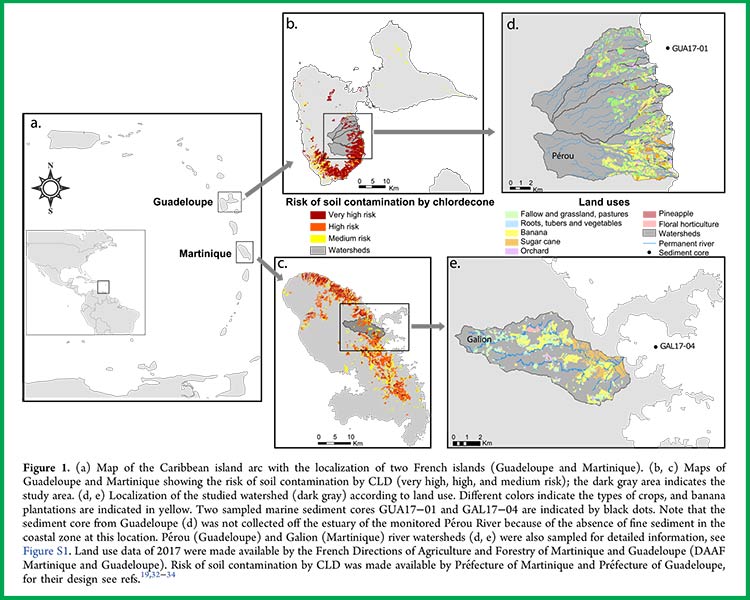 Edytem Projet Chlordécone Carte Des Caraibes