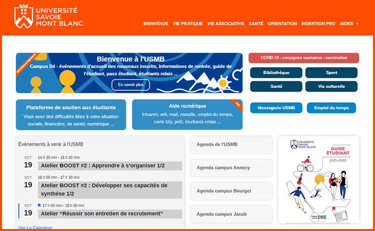 espace etudiant screencap