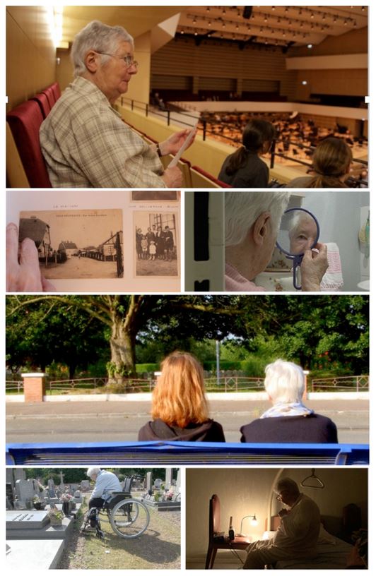 pêle-mêle de scènes issues du documentaire Vivre, c'est veillir de Blandine Delcroix.